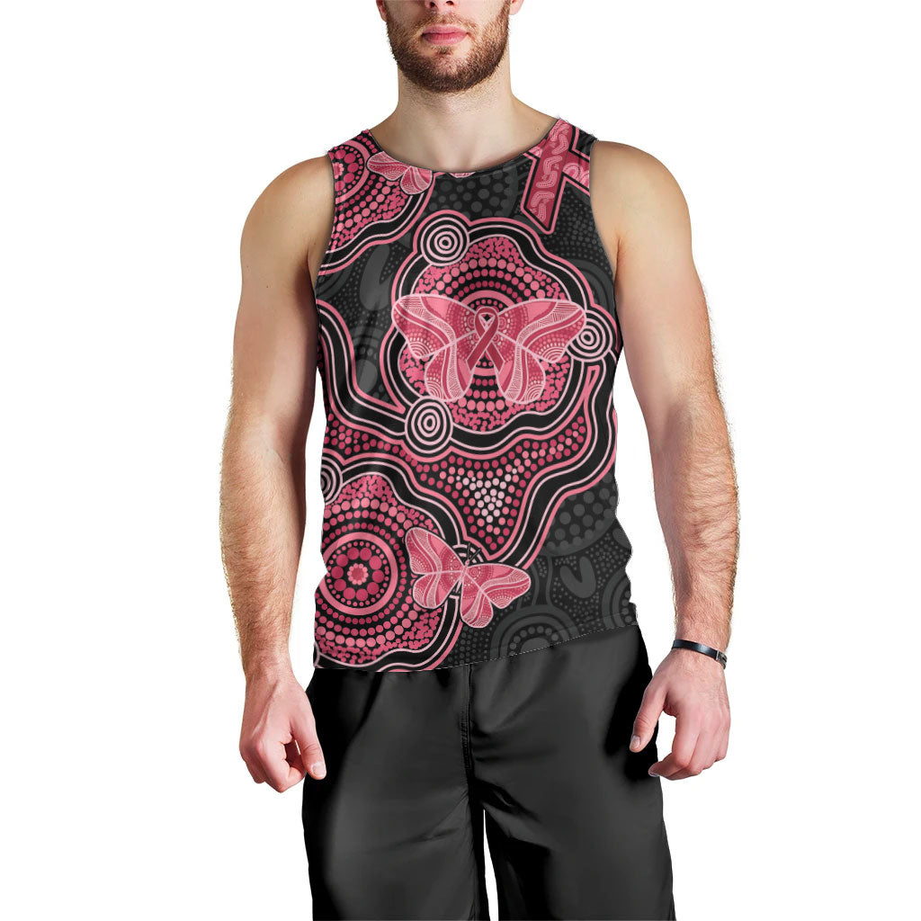 Australia Indigenous Mother's Day Men Tank Top Aboriginal Breast Cancer Ribbon