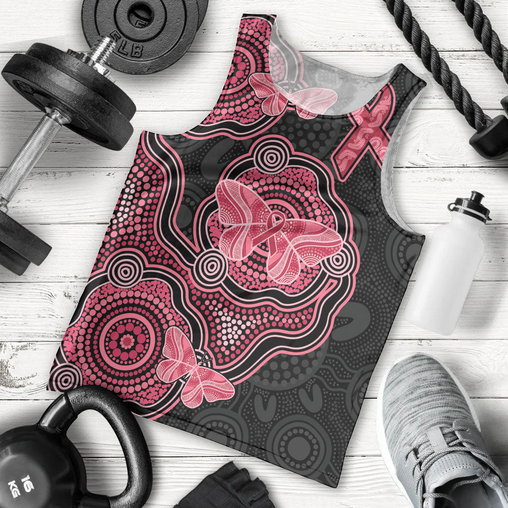Australia Indigenous Mother's Day Men Tank Top Aboriginal Breast Cancer Ribbon