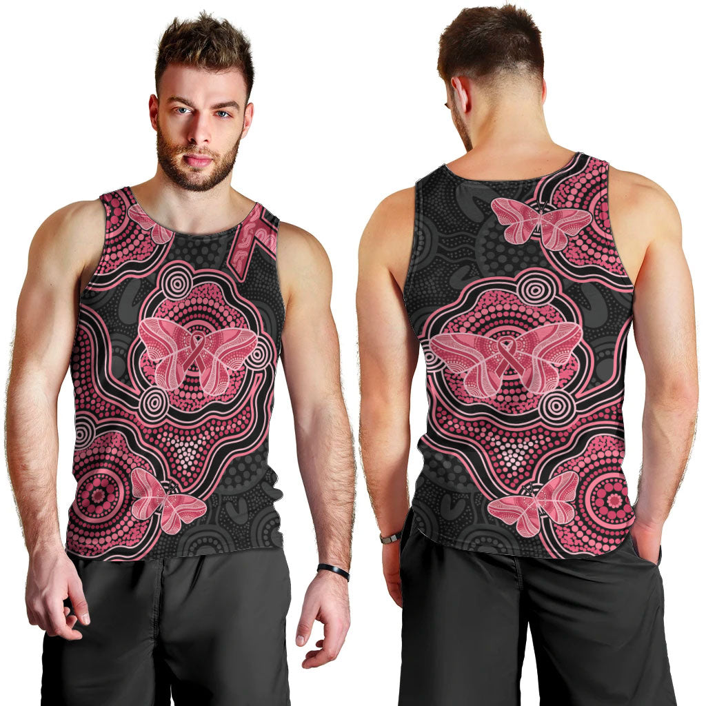 Australia Indigenous Mother's Day Men Tank Top Aboriginal Breast Cancer Ribbon
