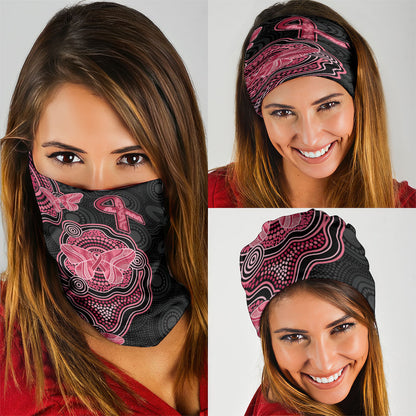 Australia Indigenous Mother's Day Neck Gaiter Aboriginal Breast Cancer Ribbon