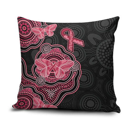 Australia Indigenous Mother's Day Pillow Cover Aboriginal Breast Cancer Ribbon