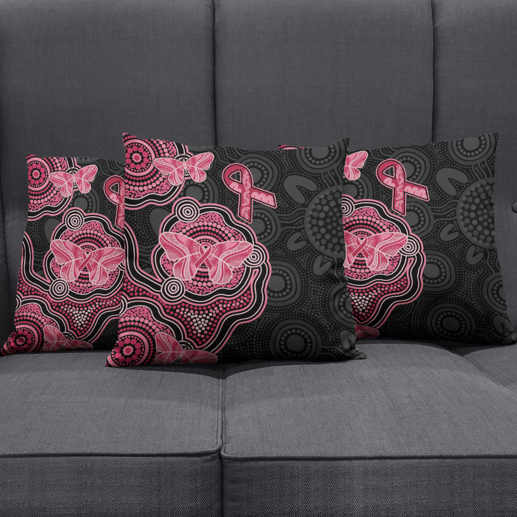 Australia Indigenous Mother's Day Pillow Cover Aboriginal Breast Cancer Ribbon
