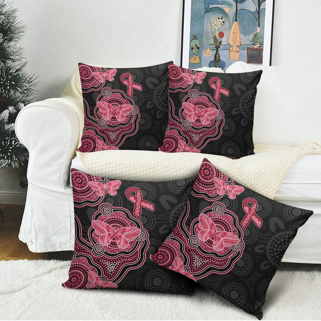 Australia Indigenous Mother's Day Pillow Cover Aboriginal Breast Cancer Ribbon