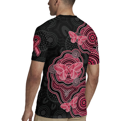 Australia Indigenous Mother's Day Rugby Jersey Aboriginal Breast Cancer Ribbon