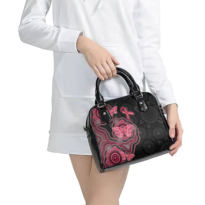 Australia Indigenous Mother's Day Shoulder Handbag Aboriginal Breast Cancer Ribbon