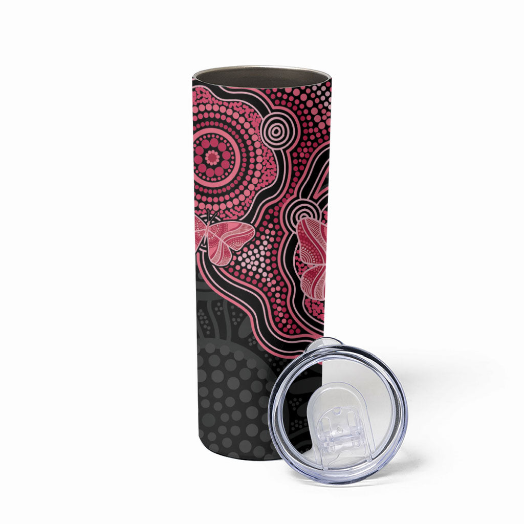 Australia Indigenous Mother's Day Skinny Tumbler Aboriginal Breast Cancer Ribbon