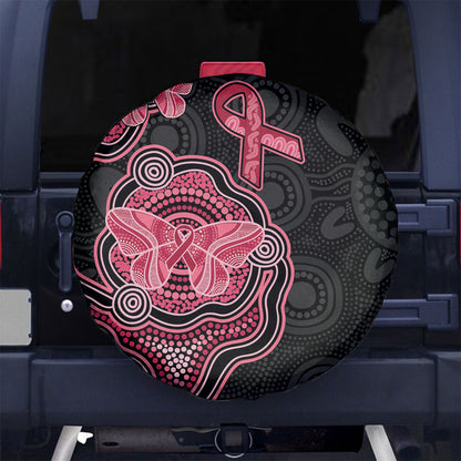 Australia Indigenous Mother's Day Spare Tire Cover Aboriginal Breast Cancer Ribbon