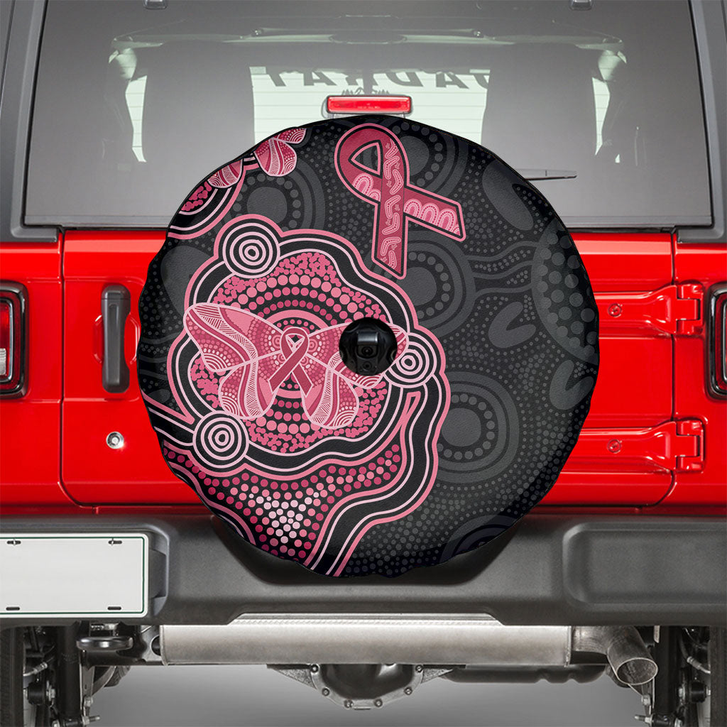 Australia Indigenous Mother's Day Spare Tire Cover Aboriginal Breast Cancer Ribbon