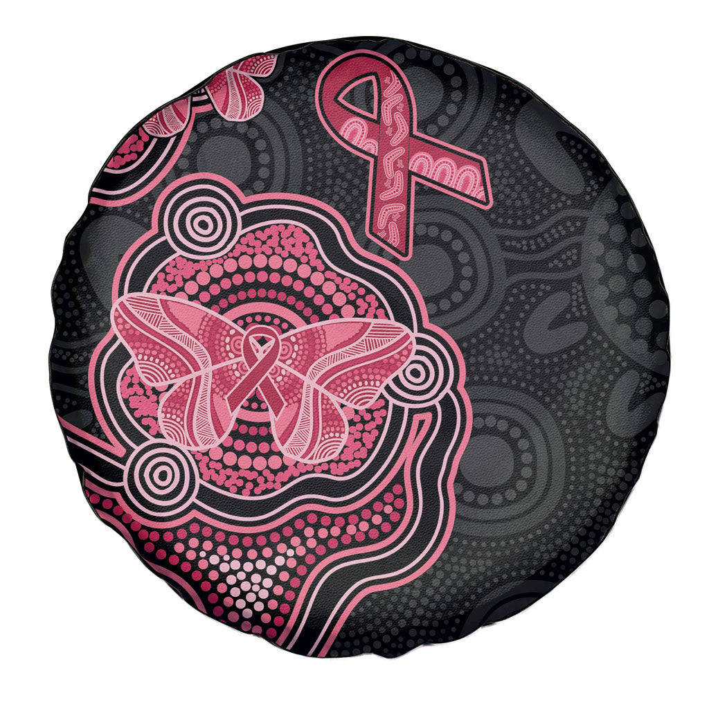 Australia Indigenous Mother's Day Spare Tire Cover Aboriginal Breast Cancer Ribbon