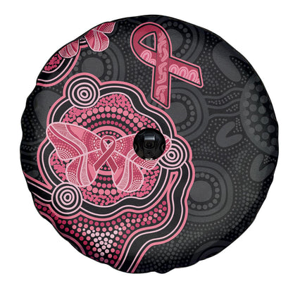 Australia Indigenous Mother's Day Spare Tire Cover Aboriginal Breast Cancer Ribbon