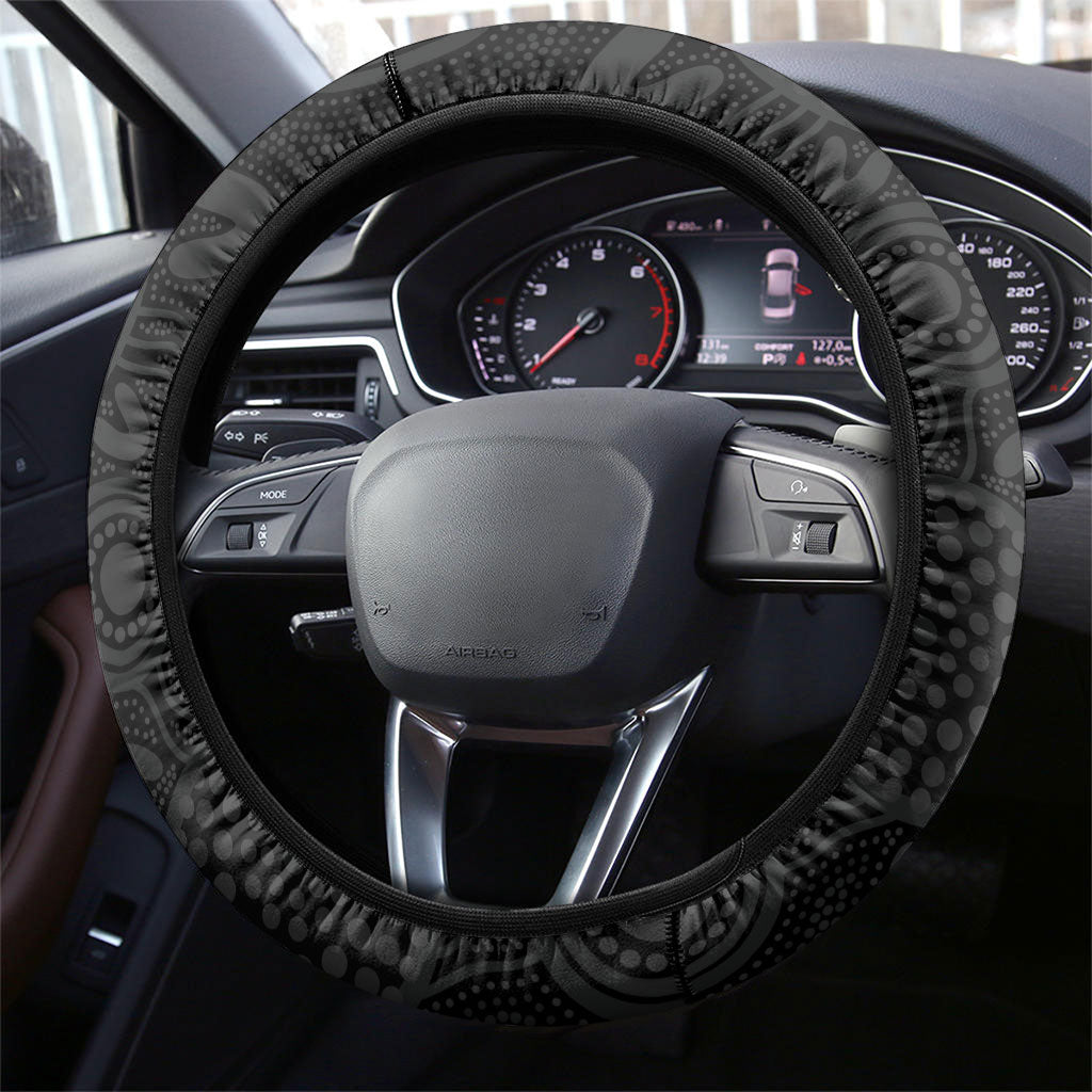 Australia Indigenous Mother's Day Steering Wheel Cover Aboriginal Breast Cancer Ribbon