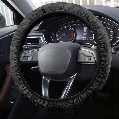 Australia Indigenous Mother's Day Steering Wheel Cover Aboriginal Breast Cancer Ribbon