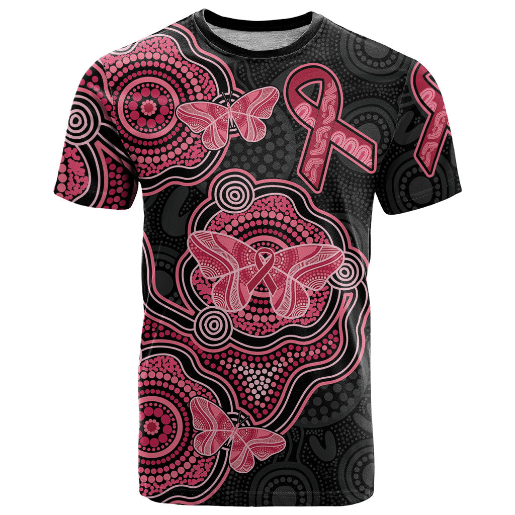 Australia Indigenous Mother's Day T Shirt Aboriginal Breast Cancer Ribbon