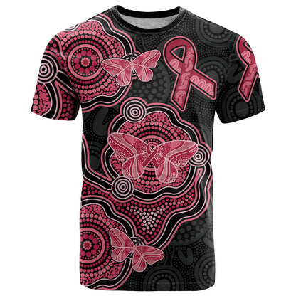 Australia Indigenous Mother's Day T Shirt Aboriginal Breast Cancer Ribbon