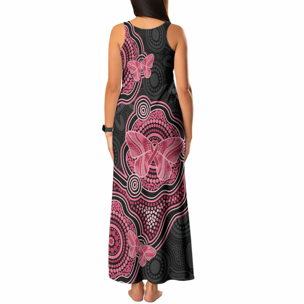 Australia Indigenous Mother's Day Tank Maxi Dress Aboriginal Breast Cancer Ribbon