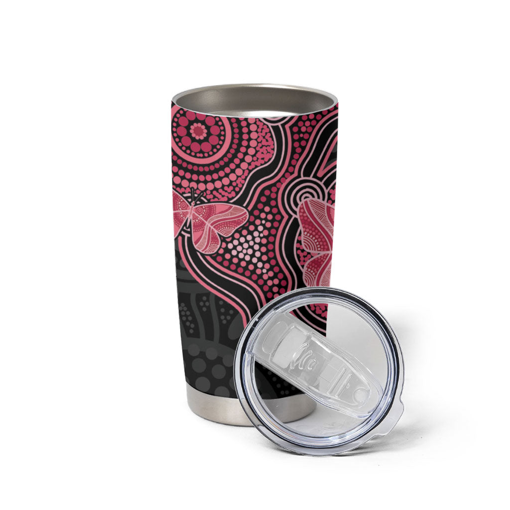 Australia Indigenous Mother's Day Tumbler Cup Aboriginal Breast Cancer Ribbon