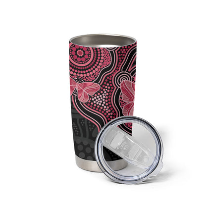 Australia Indigenous Mother's Day Tumbler Cup Aboriginal Breast Cancer Ribbon