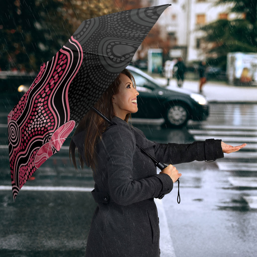 Australia Indigenous Mother's Day Umbrella Aboriginal Breast Cancer Ribbon