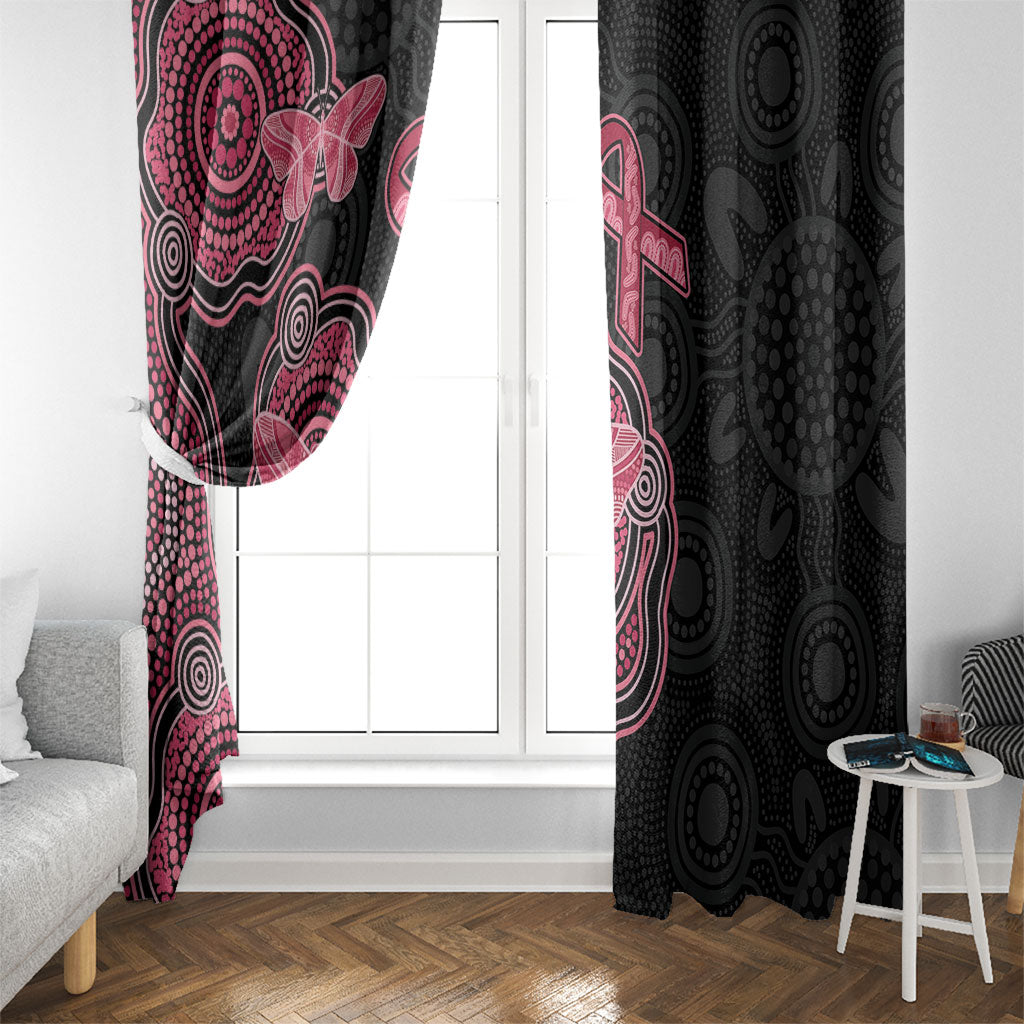 Australia Indigenous Mother's Day Window Curtain Aboriginal Breast Cancer Ribbon