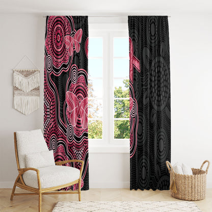 Australia Indigenous Mother's Day Window Curtain Aboriginal Breast Cancer Ribbon