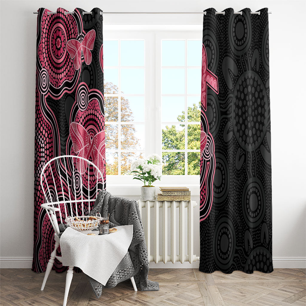 Australia Indigenous Mother's Day Window Curtain Aboriginal Breast Cancer Ribbon