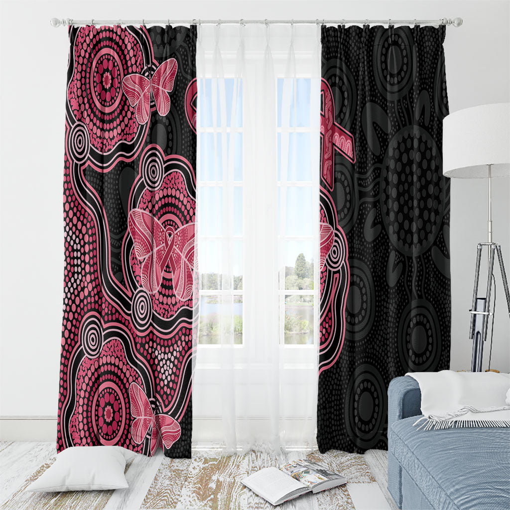 Australia Indigenous Mother's Day Window Curtain Aboriginal Breast Cancer Ribbon