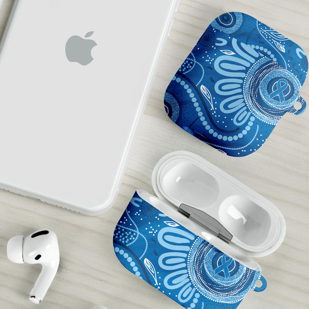 Australia Indigenous AirPods Case Blue Ribbon Prostate Cancer Month