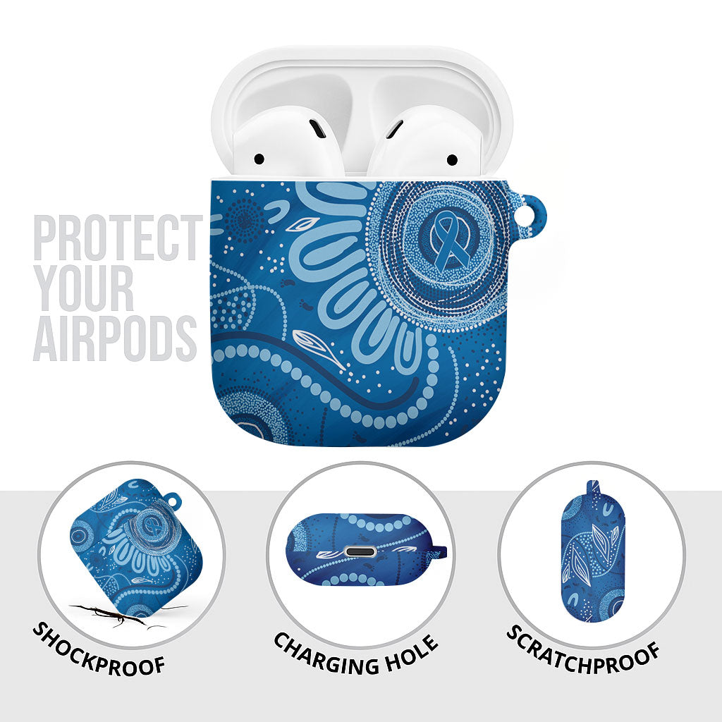 Australia Indigenous AirPods Case Blue Ribbon Prostate Cancer Month