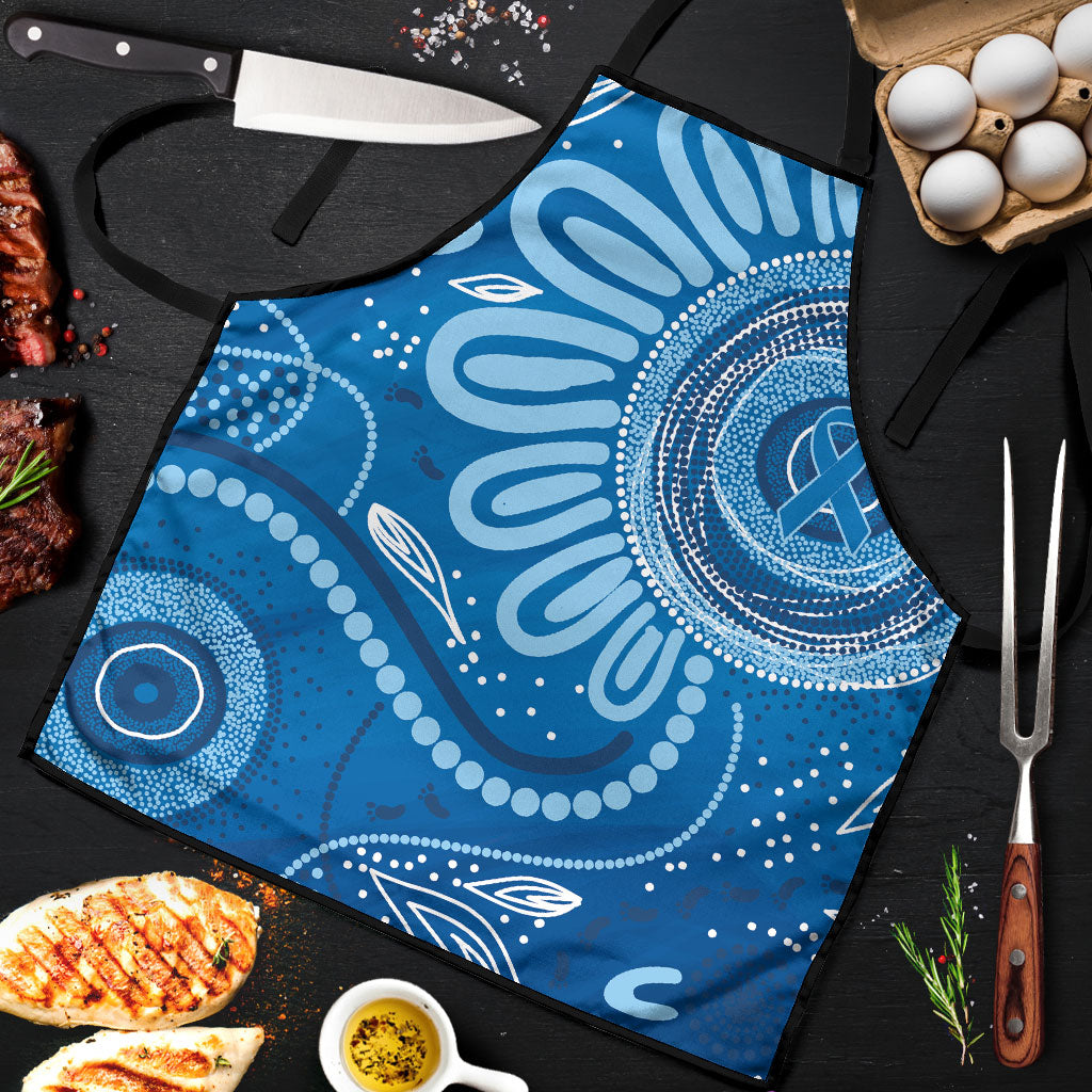 Australia Indigenous Apron Blue Ribbon Prostate Cancer Month