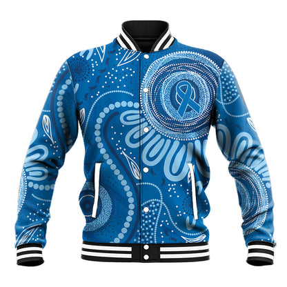 Australia Indigenous Baseball Jacket Blue Ribbon Prostate Cancer Month