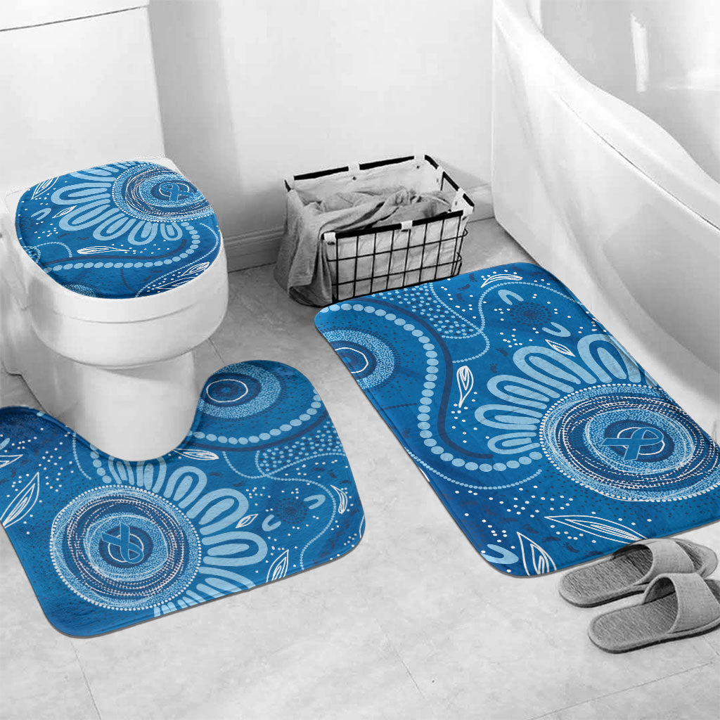 Australia Indigenous Bathroom Set Blue Ribbon Prostate Cancer Month