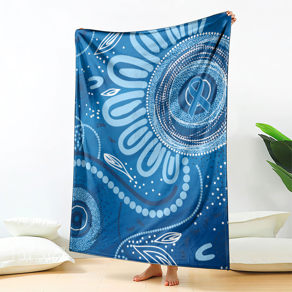 Australia Indigenous Blanket Blue Ribbon Prostate Cancer Month