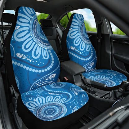 Australia Indigenous Car Seat Cover Blue Ribbon Prostate Cancer Month
