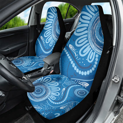 Australia Indigenous Car Seat Cover Blue Ribbon Prostate Cancer Month