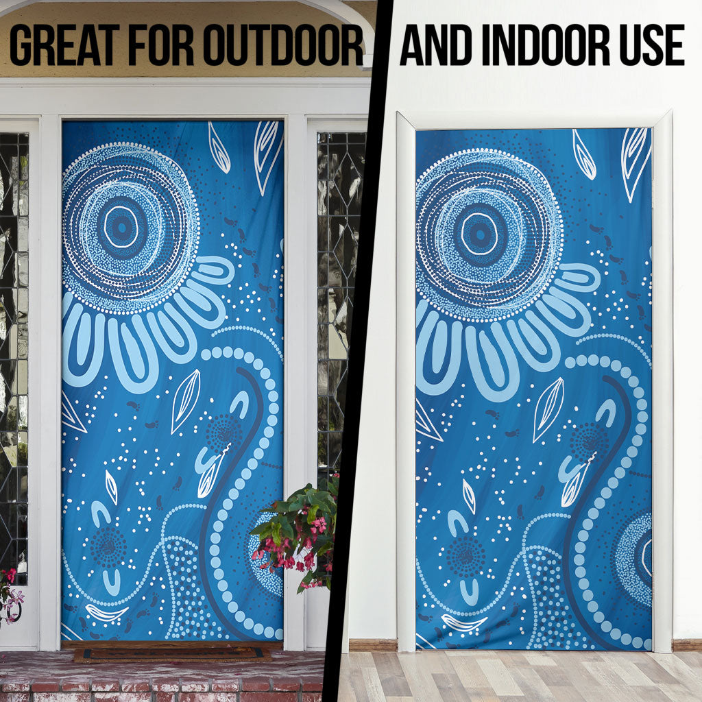 Australia Indigenous Door Cover Blue Ribbon Prostate Cancer Month