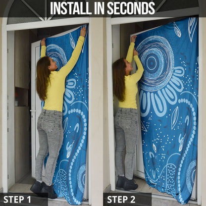 Australia Indigenous Door Cover Blue Ribbon Prostate Cancer Month