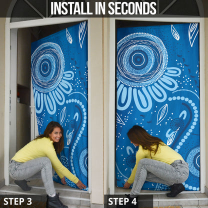 Australia Indigenous Door Cover Blue Ribbon Prostate Cancer Month