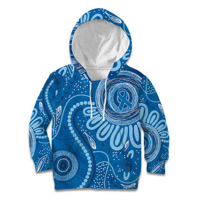 Australia Indigenous Kid Hoodie Blue Ribbon Prostate Cancer Month