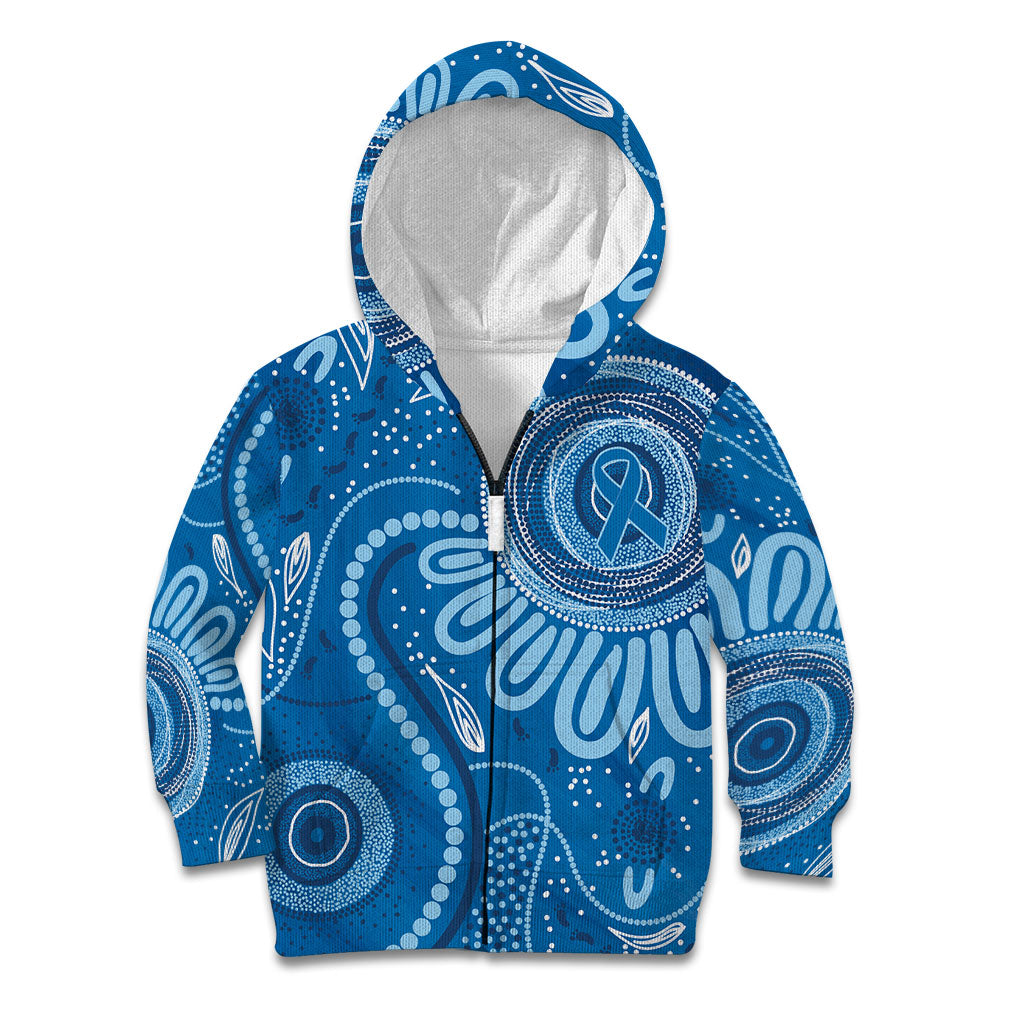 Australia Indigenous Kid Hoodie Blue Ribbon Prostate Cancer Month