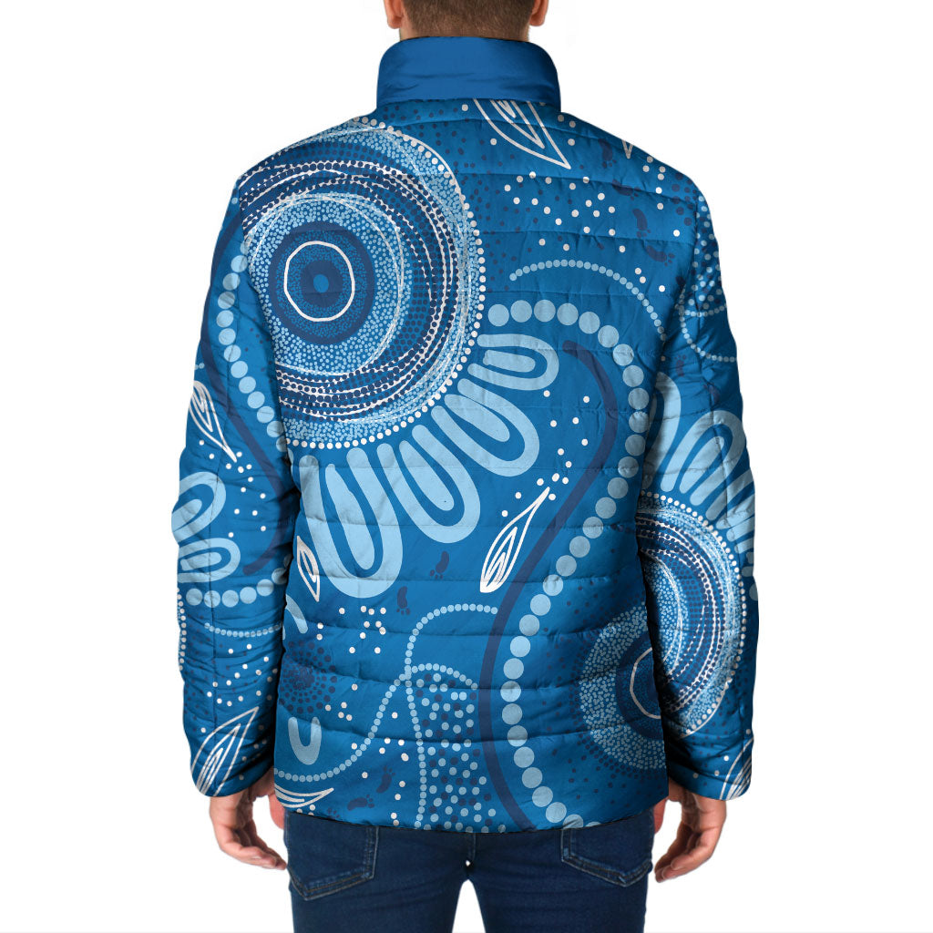 Australia Indigenous Padded Jacket Blue Ribbon Prostate Cancer Month