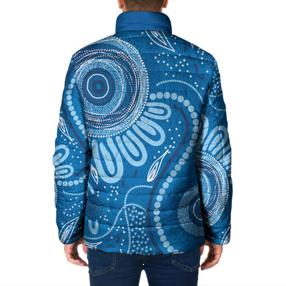 Australia Indigenous Padded Jacket Blue Ribbon Prostate Cancer Month