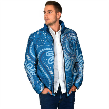 Australia Indigenous Padded Jacket Blue Ribbon Prostate Cancer Month
