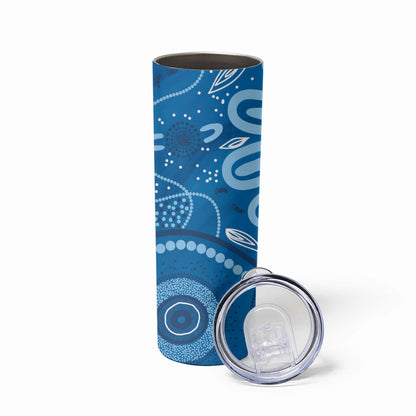 Australia Indigenous Skinny Tumbler Blue Ribbon Prostate Cancer Month