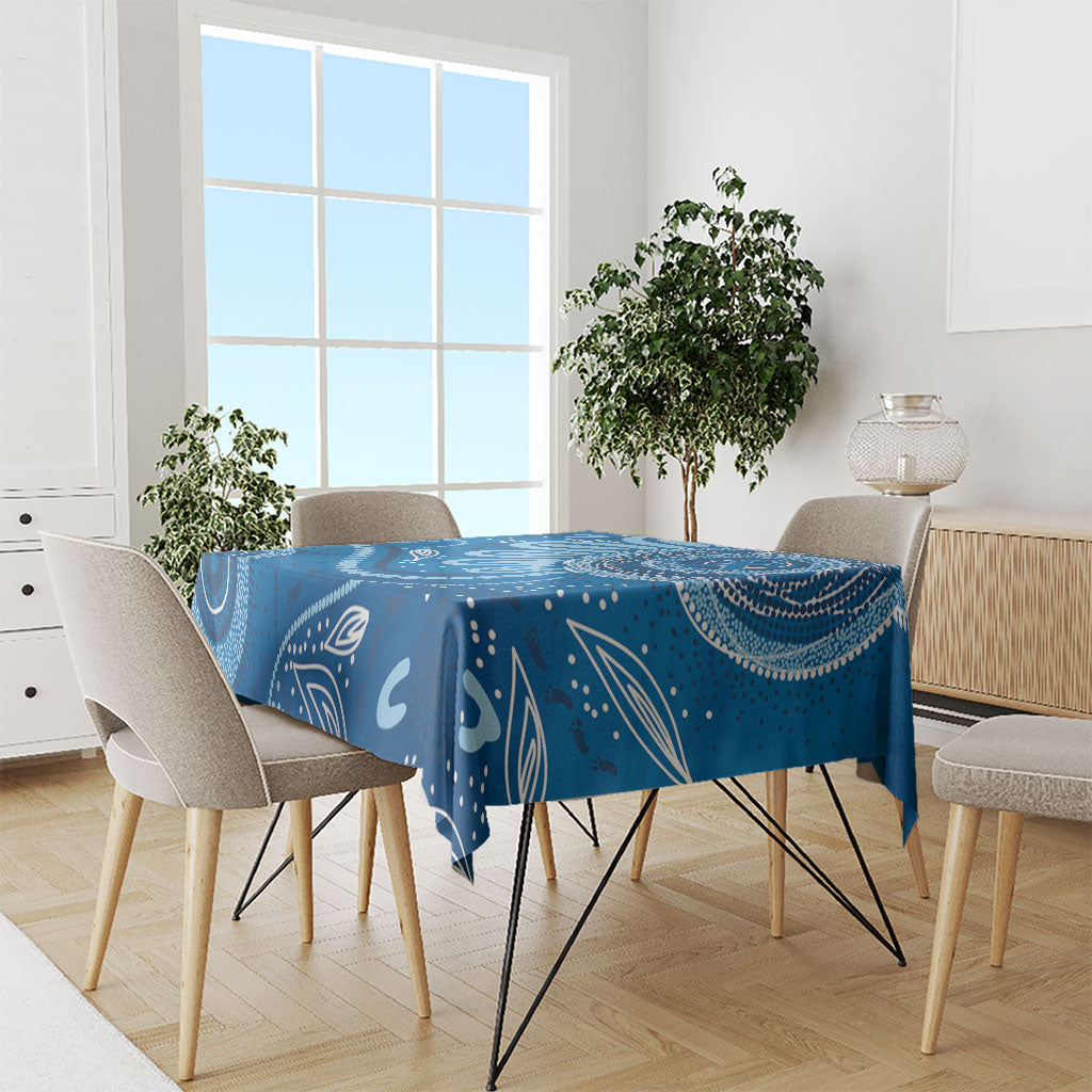Australia Indigenous Tablecloth Blue Ribbon Prostate Cancer Month