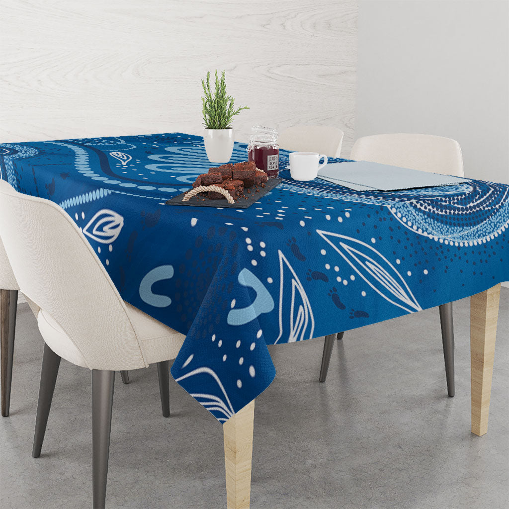 Australia Indigenous Tablecloth Blue Ribbon Prostate Cancer Month