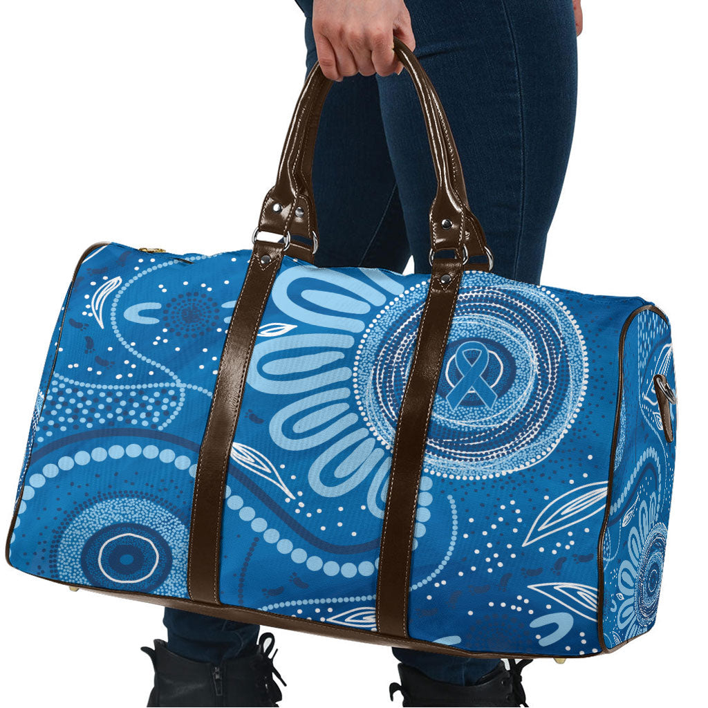 Australia Indigenous Travel Bag Blue Ribbon Prostate Cancer Month
