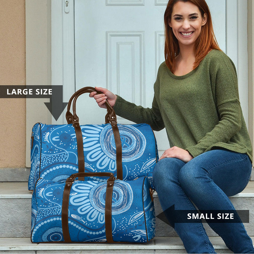 Australia Indigenous Travel Bag Blue Ribbon Prostate Cancer Month