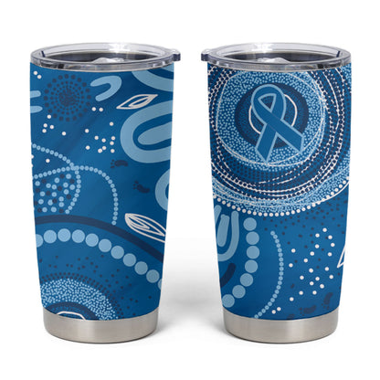 Australia Indigenous Tumbler Cup Blue Ribbon Prostate Cancer Month