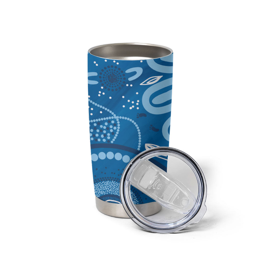 Australia Indigenous Tumbler Cup Blue Ribbon Prostate Cancer Month