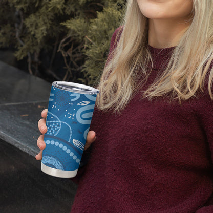 Australia Indigenous Tumbler Cup Blue Ribbon Prostate Cancer Month